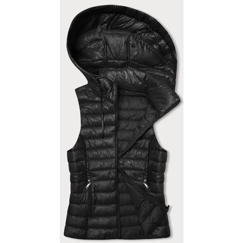 Prošívaná vesta s odnímatelnou kapucí J Style černá (16M9151-392) 105391403