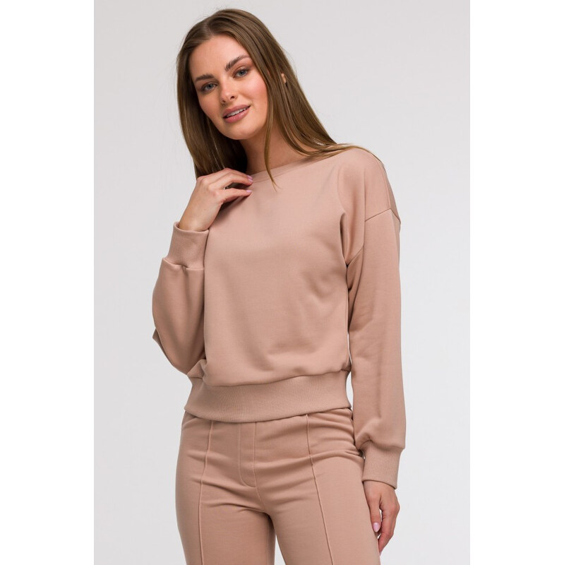 BeWear B293 Mikina s otevřenými zády - mocca