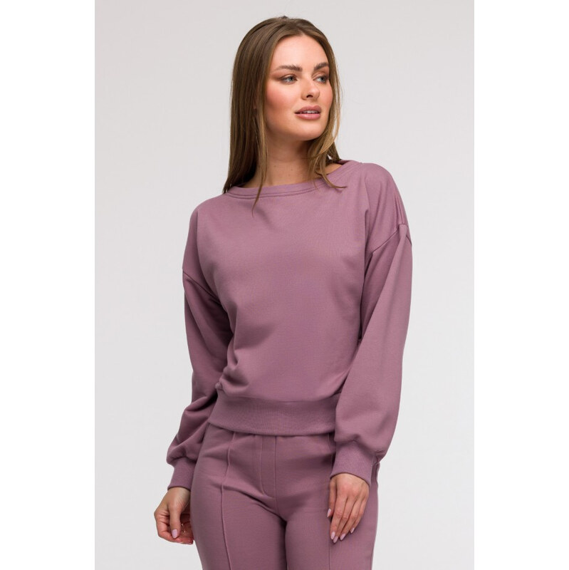 BeWear B293 Mikina s otevřenými zády - heather