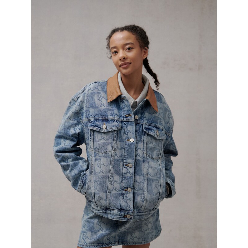 Tommy Jeans Přechodná bunda modrá džínovina 105416434