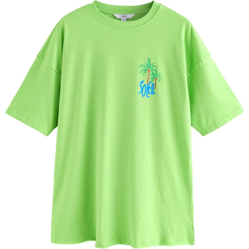 Next Tričko aqua modrá / svítivě zelená / oranžová / bílá