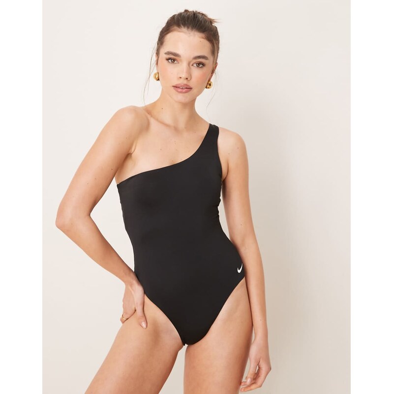 Nike Swimming Nike Essential asymmetrical one piece swimsuit in