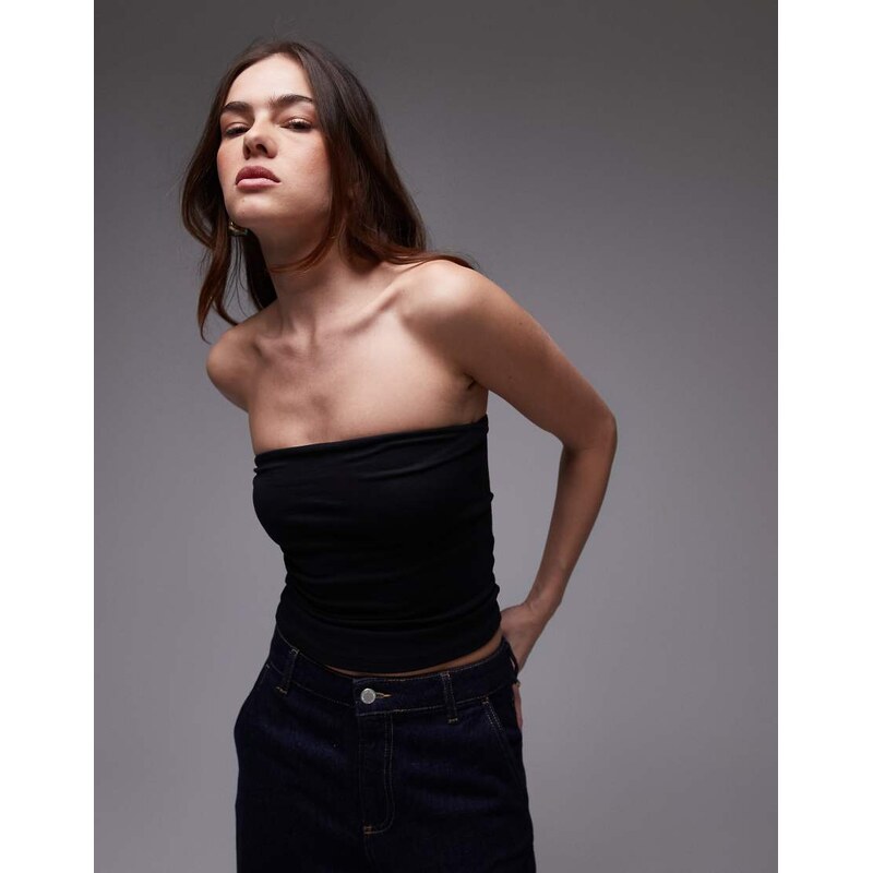 Topshop bandeau in black 105877023