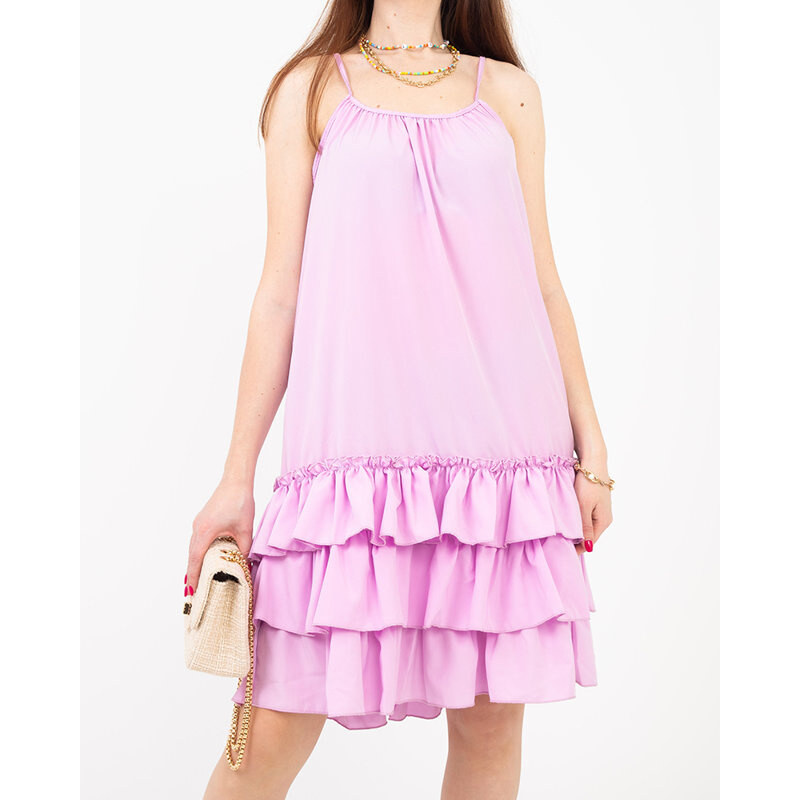 Resti Violet ladies strappy dress with frills - Clothing 108139955