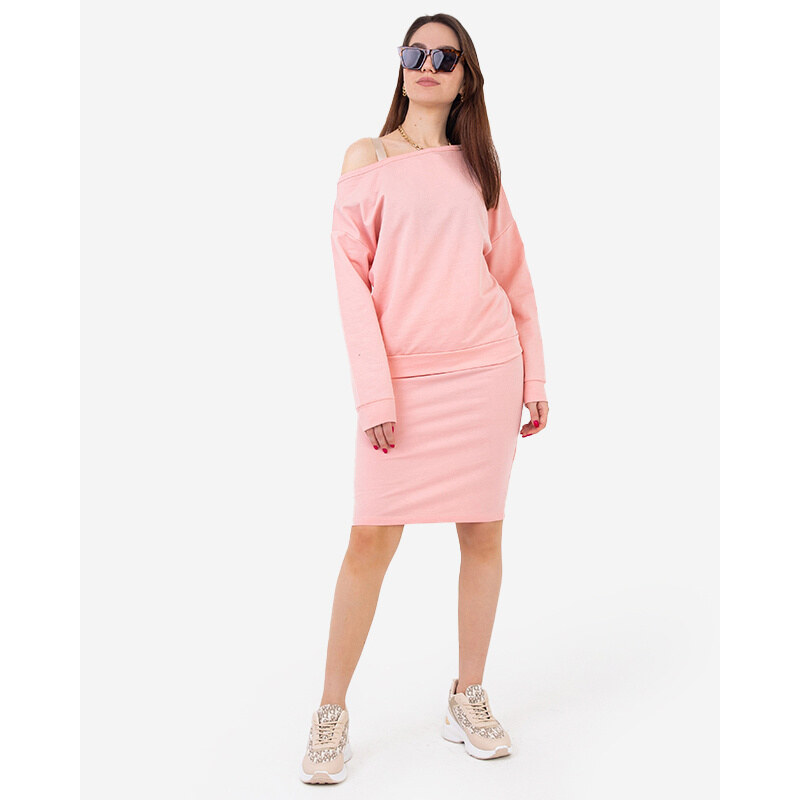 Resti Pink womens blouse and skirt set - Clothing 108165302