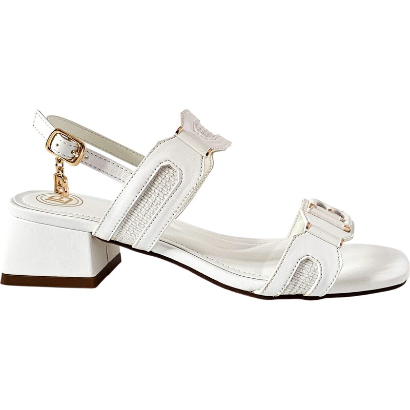 Bílě sandály Laura Biagiotti NP Calf White 105401010