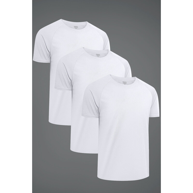 Ultrafit Performance Trička, 3-Pack - Bílá