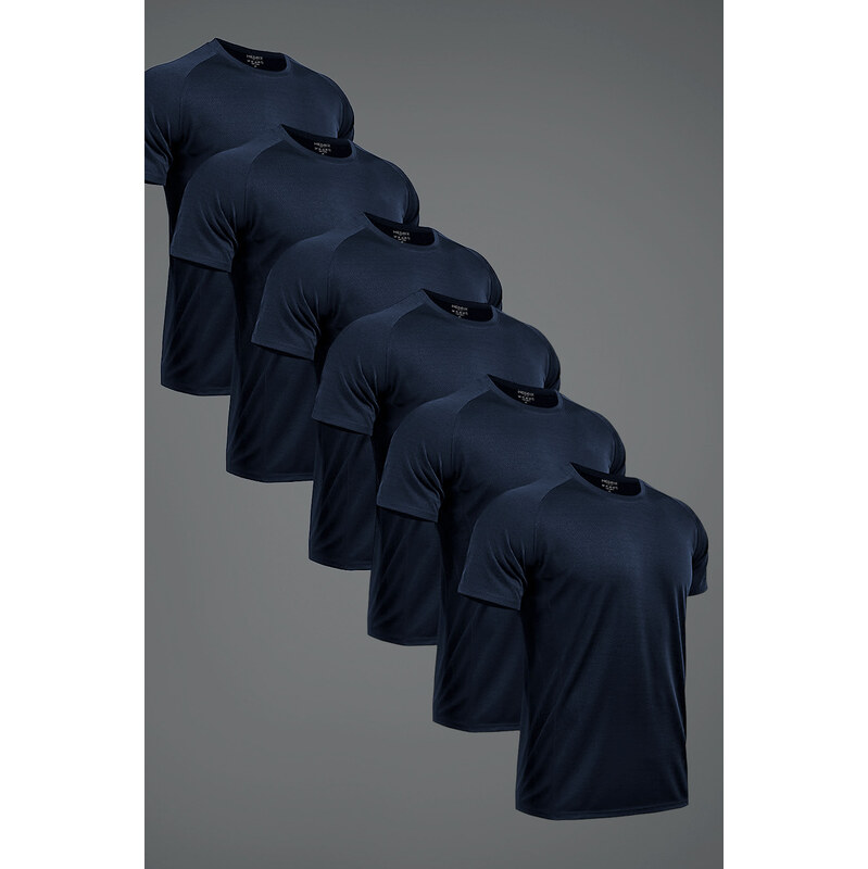 Ultrafit Performance Trička, 6-Pack - Modrá
