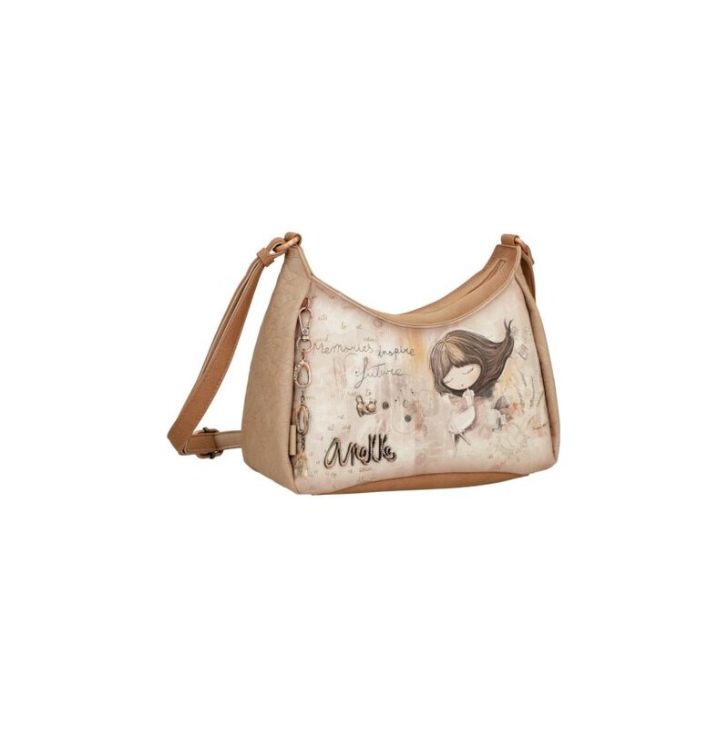 Stylová lodičková crossbody kabelka Memories Anekke 40803-481 hnědá 105401903