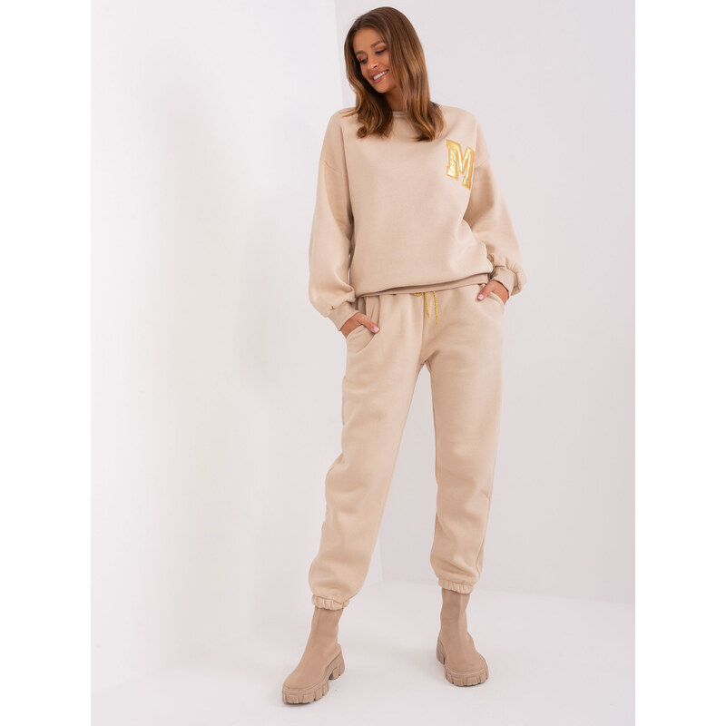 BASIC Béžová tepláková souprava -beige