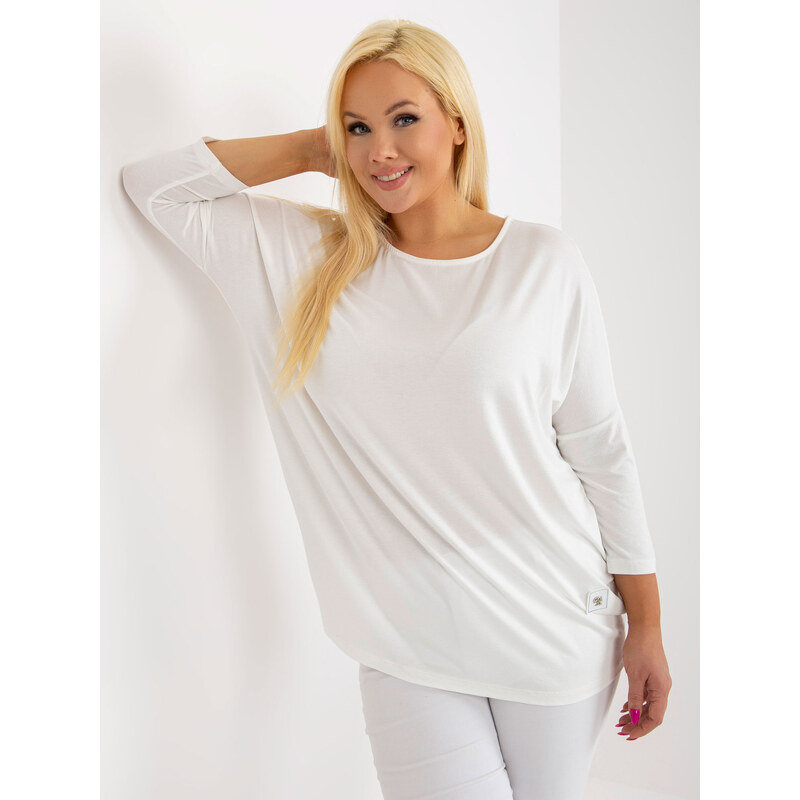 RELEVANCE Smetanová volná halenka s 3/4 rukávem -ecru 85883108