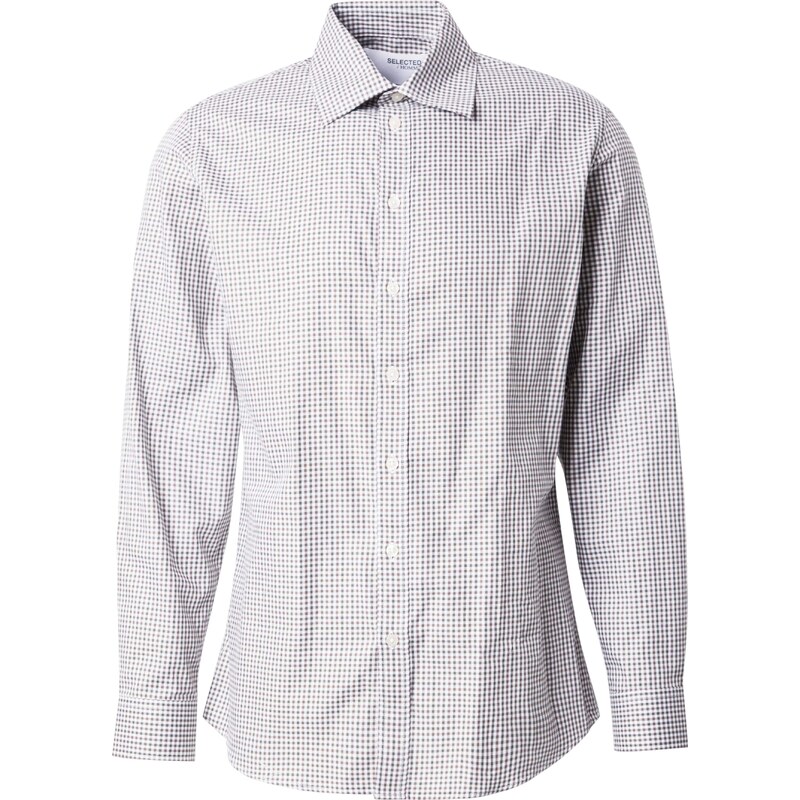 SELECTED Košile SLHETHAN hnědá / offwhite