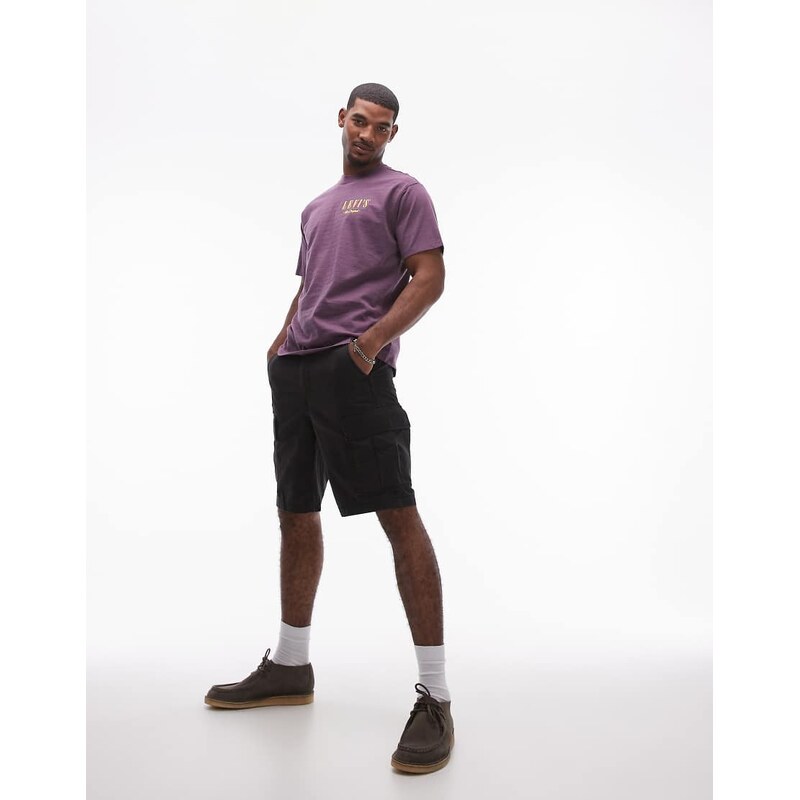 Levis carrier cargo canvas shorts in black