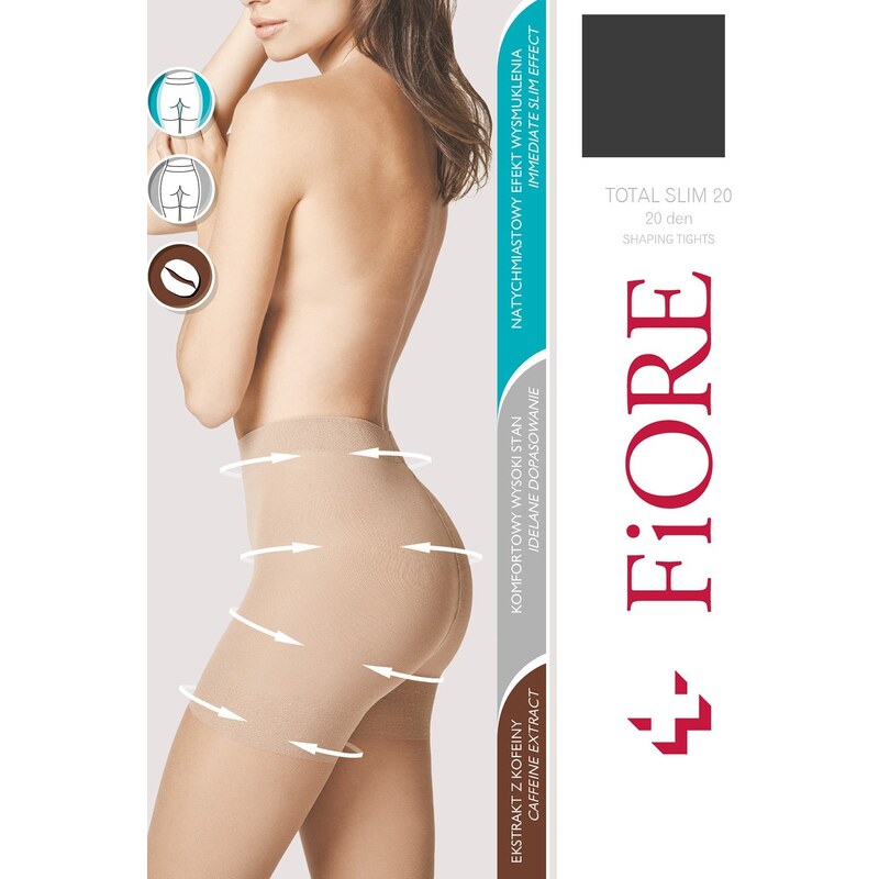 Fiore hladké zeštíhlující silonky Total Slim 20 DEN 105428064