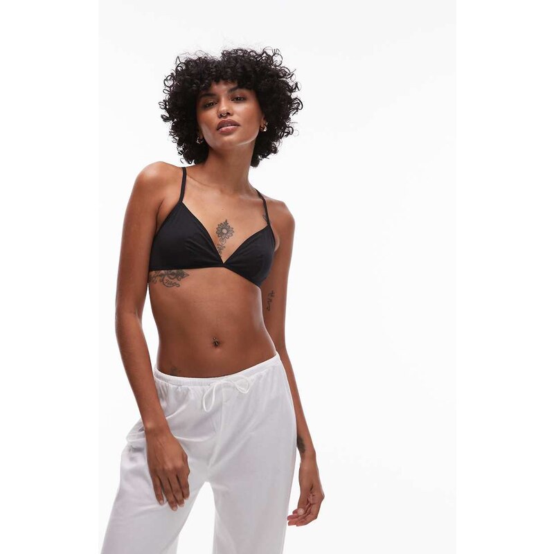 ARKET cotton soft bra in black 105435848