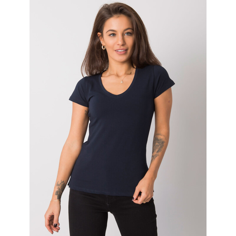 BASIC Dámské tmavě modré tričko -dark blue Tmavě modrá 85869573