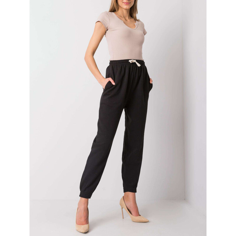 BASIC Černé dámské tepláky -TW-DR-G-080.17-black