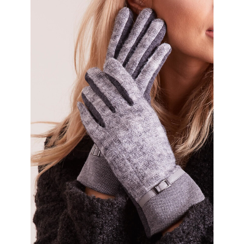 ITALY MODA Dámské tmavě šedá rukavice -dark gray 85870033