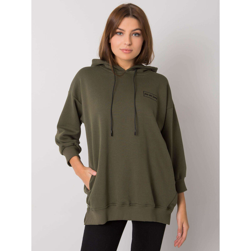 RELEVANCE Khaki mikina s kapucí --khaki