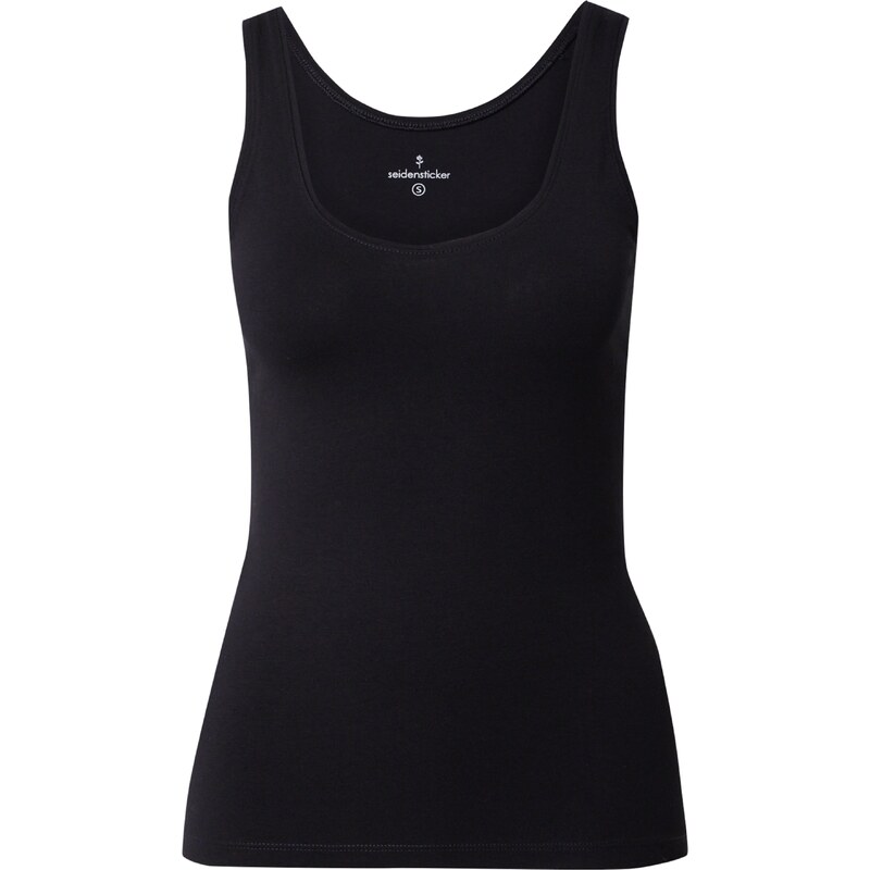 SEIDENSTICKER Top Schwarze Rose černá