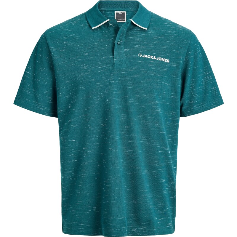 JACK & JONES Tričko JCOLogan tmavě zelená / bílá