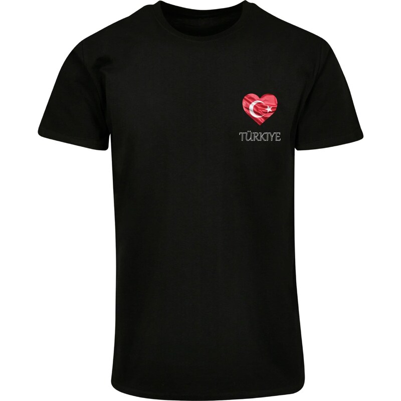 Merchcode Tričko Football - Turkey červená / černá / bílá