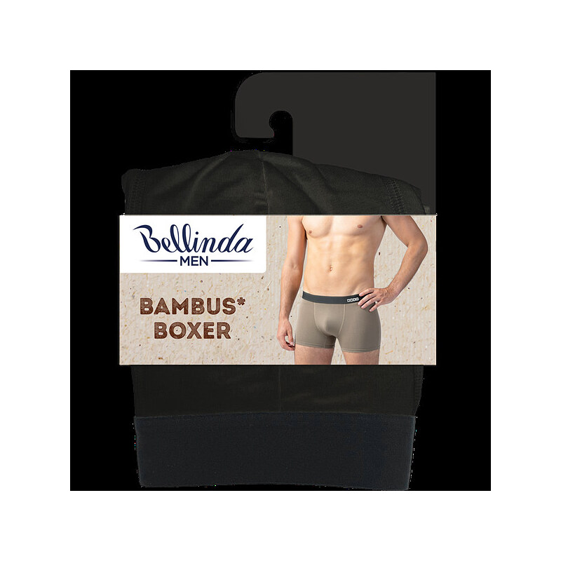 Pánské bambusové boxerky BAMBUS BOXER - BELLINDA - černá