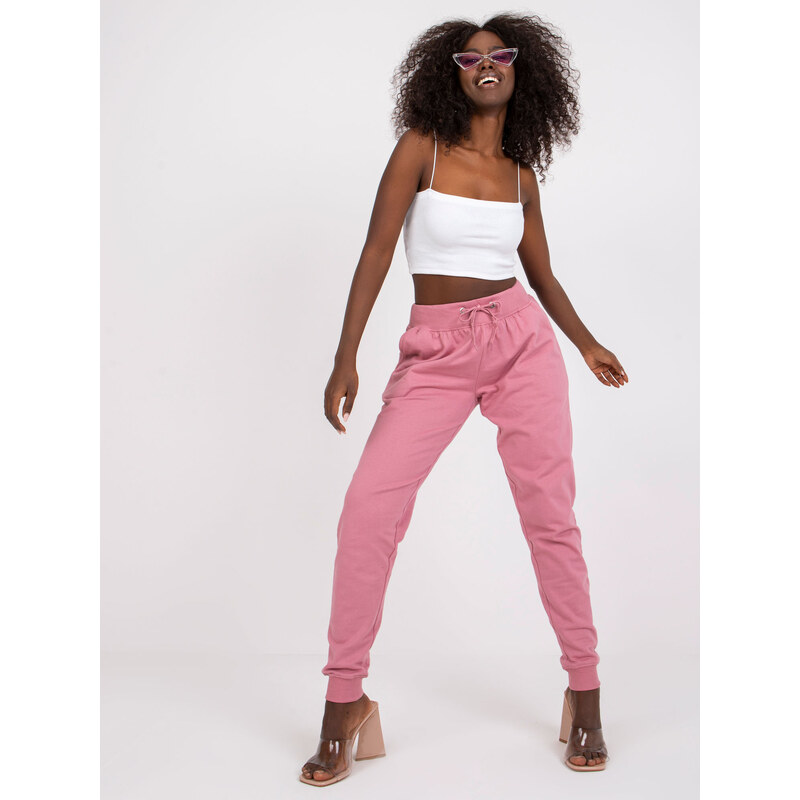 Růžové basic tepláky Jessica TW-DR-1033.16P-pink