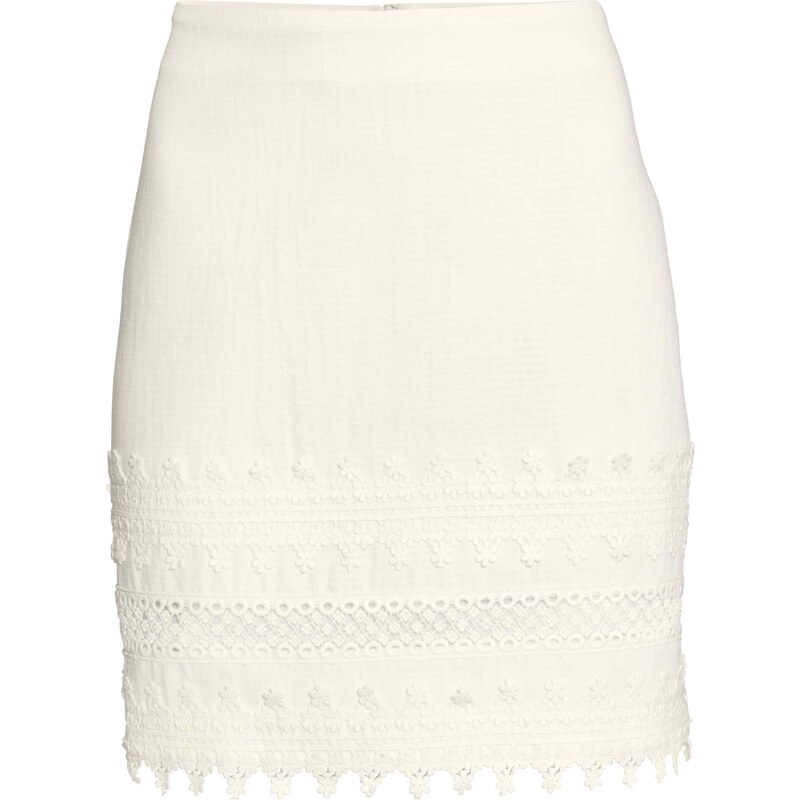 H&M Krátká sukně s krajkou