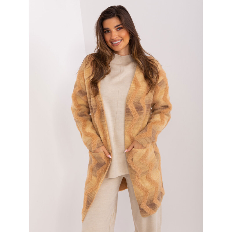 ITALY MODA Béžový vzorovaný kardigan -beige Béžová