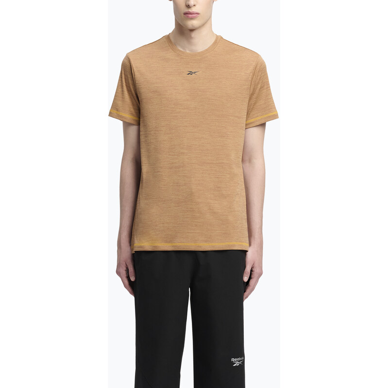 Pánské tričko Reebok Id Train Melange Tech Tee electric amber