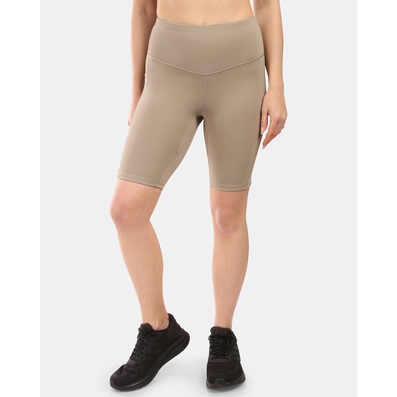 Dámské krátké legíny Kilpi ARTEMI-W s funkcí OPTI-DRY khaki