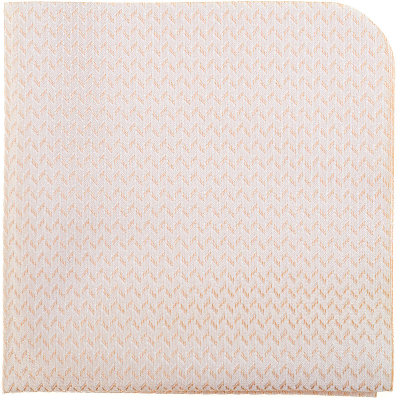 Avantgard ivory luxusní kapesníček do saka s klikatým vzorem