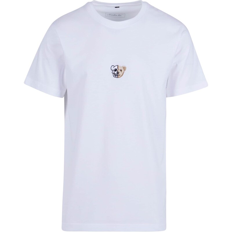 Mister Tee Tričko Skull Bear béžová / černá / bílá