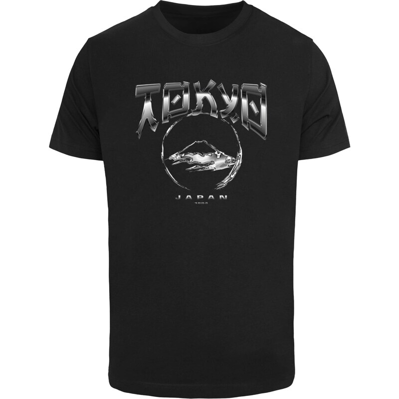 Mister Tee Tričko Tokyo Chrome šedá / černá / bílá