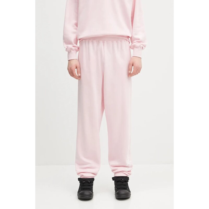 Bavlněné tepláky No Problemo No Problemo Sweatpant růžová barva, NP3000203