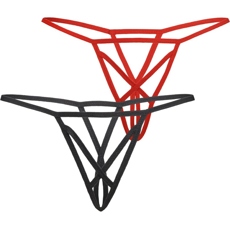 TEYLI Tanga ohnivá červená / černá 105464466