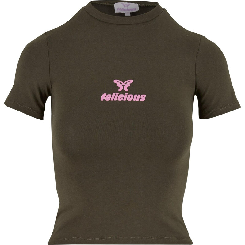 Felicious Tričko tmavě zelená / růžová