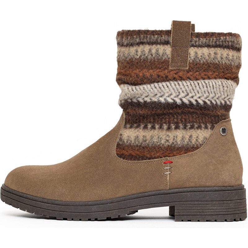 Minnetonka Šněrovací kozačky Joli hnědá / cappuccino / tmavě hnědá 109725610