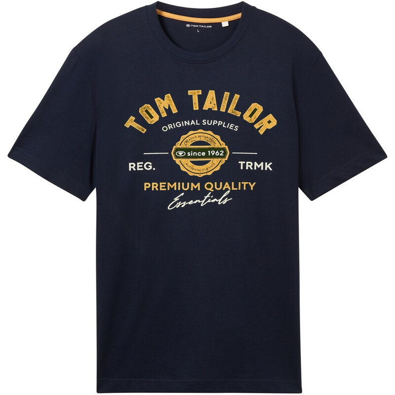 TOM TAILOR Tričko tmavě modrá / červená / bílá