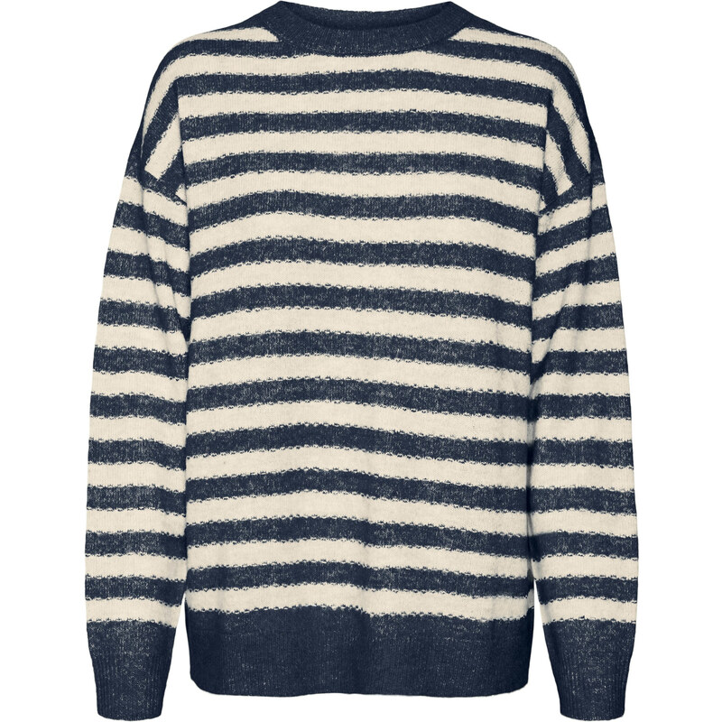 VERO MODA Svetr VMMARCIA námořnická modř / bílá