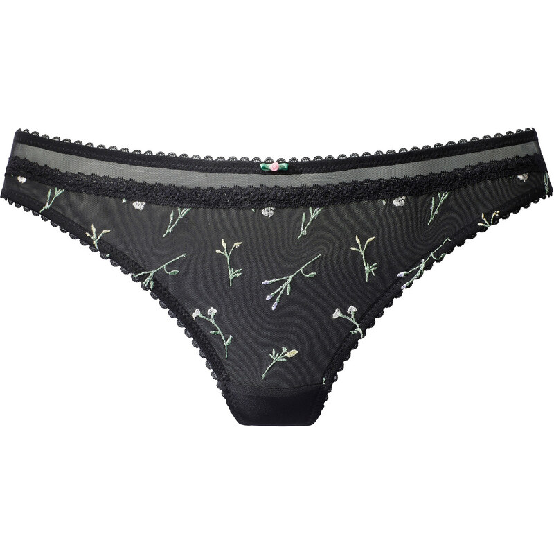 VIVANCE Tanga pastelově zelená / růže / černá / offwhite
