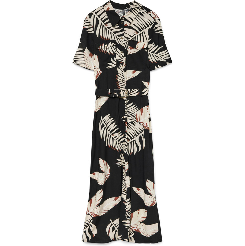 VERO MODA Košilové šaty VMEASY béžová / hnědá / černá / bílá