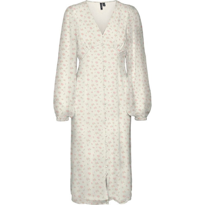 VERO MODA Šaty VMSMILLA pastelově zelená / růžová / bílá