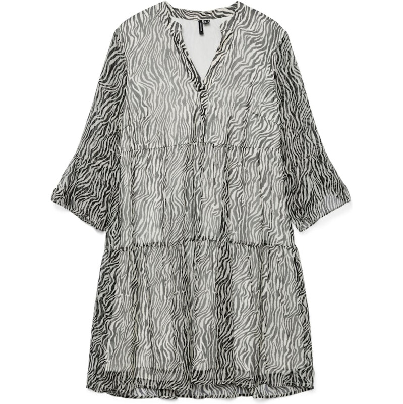 VERO MODA Šaty VMSMILLA černá / bílá 105476259