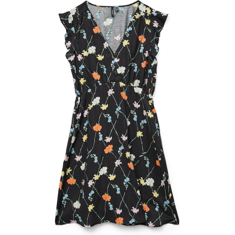 VERO MODA Letní šaty FLORA OLGA světlemodrá / světle žlutá /