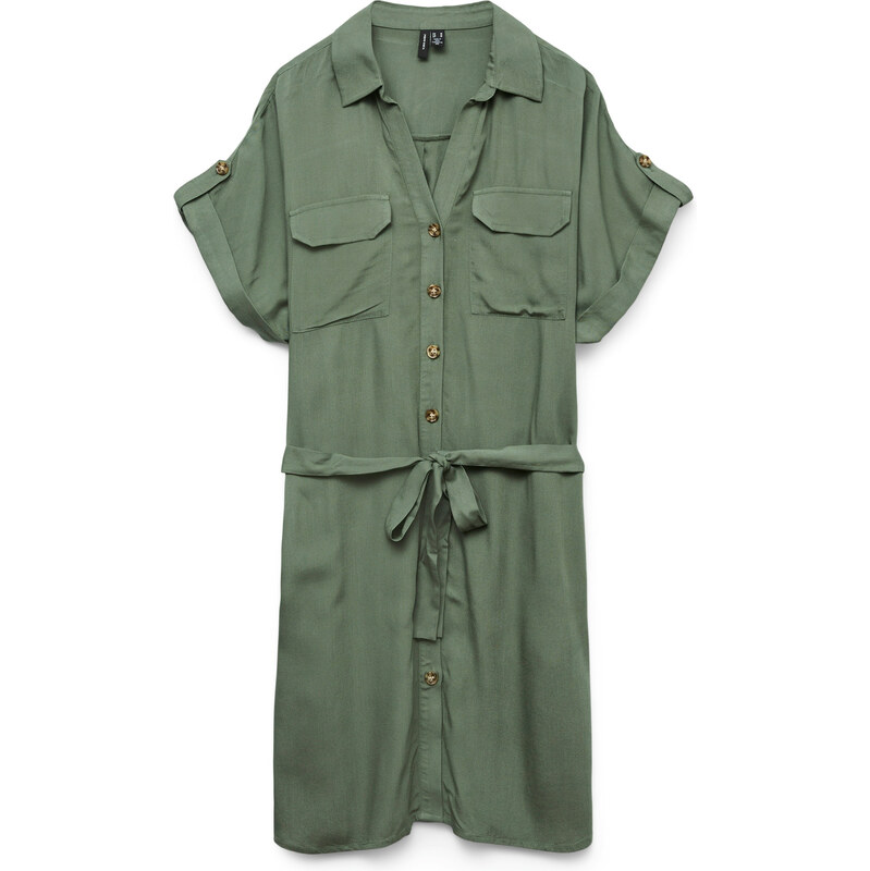 VERO MODA Košilové šaty VMBumpy zelená