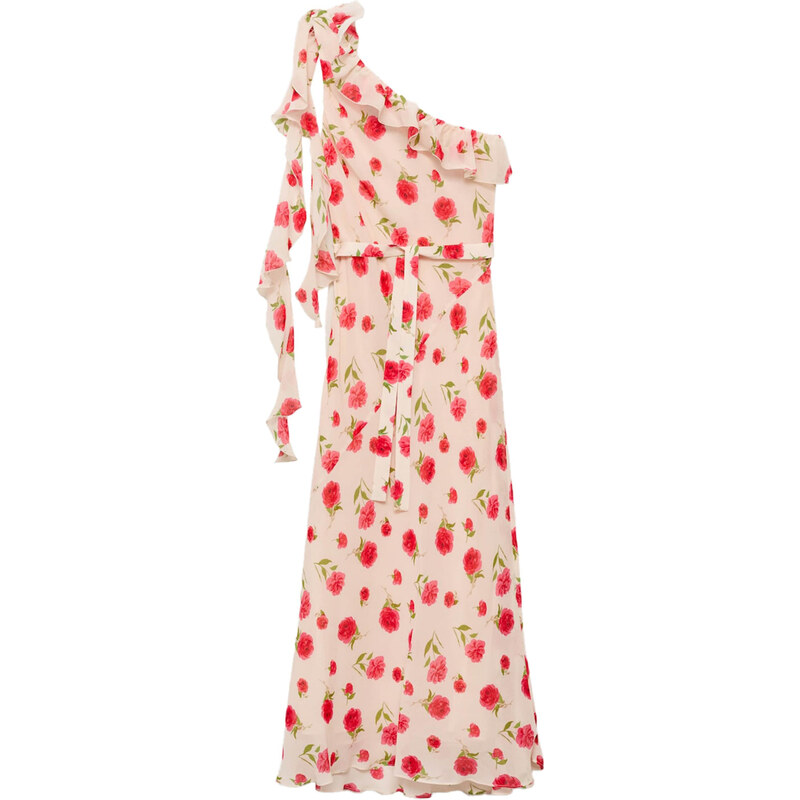 MANGO Šaty ROSE zelená / pastelově růžová / tmavě růžová / červená 105479111