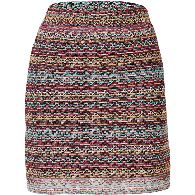 KOROSHI Sukně tyrkysová / pastelově žlutá / pink / červená 105481044