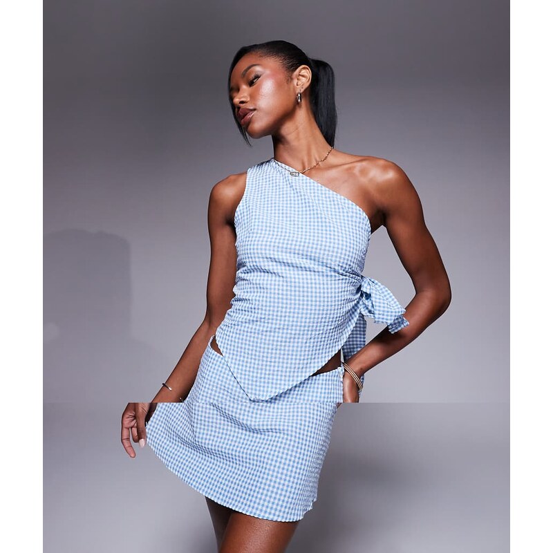 Princess Polly one shoulder tie side top and floaty mini skirt full 105454570